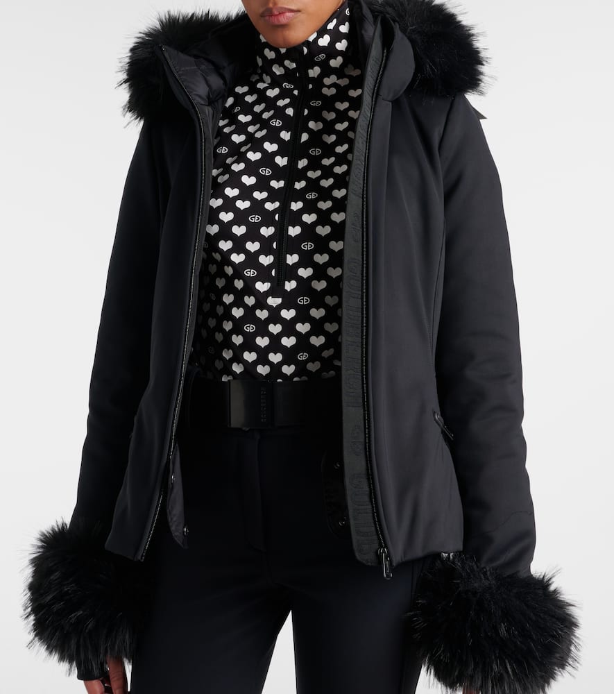 Goldbergh Giselle Faux Fur-trimmed Ski Jacket In Black