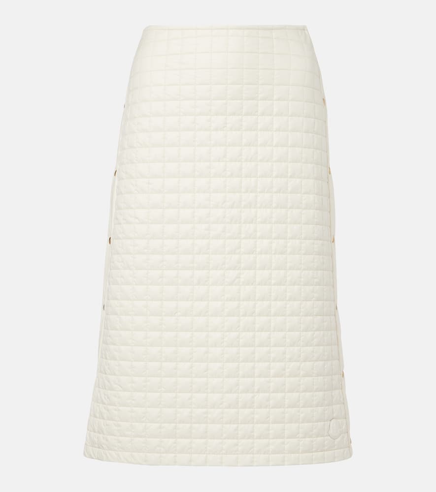 Quilted midi skirt