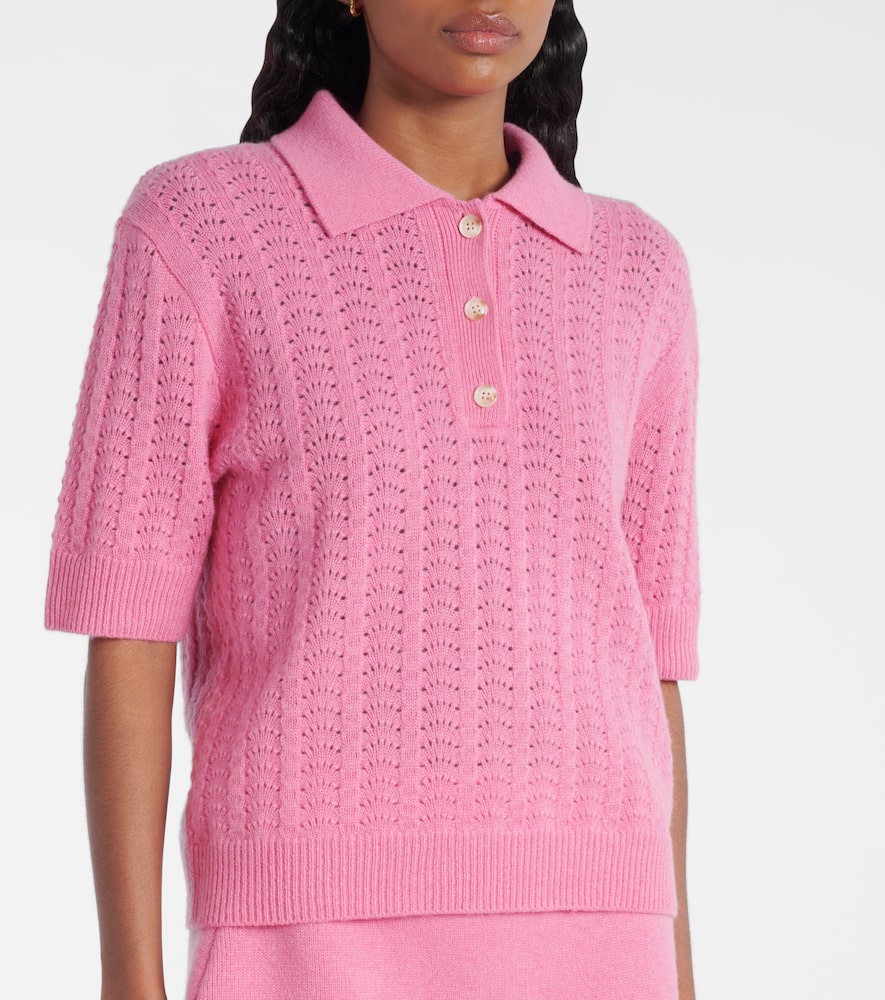 Lisa Yang Masy Cashmere Polo Sweater In Pink