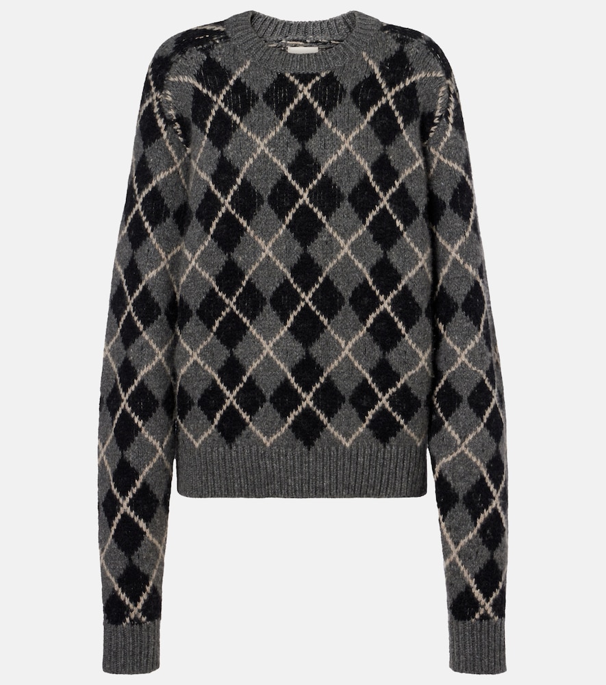 Khaite Pratt argyle cashmere sweater