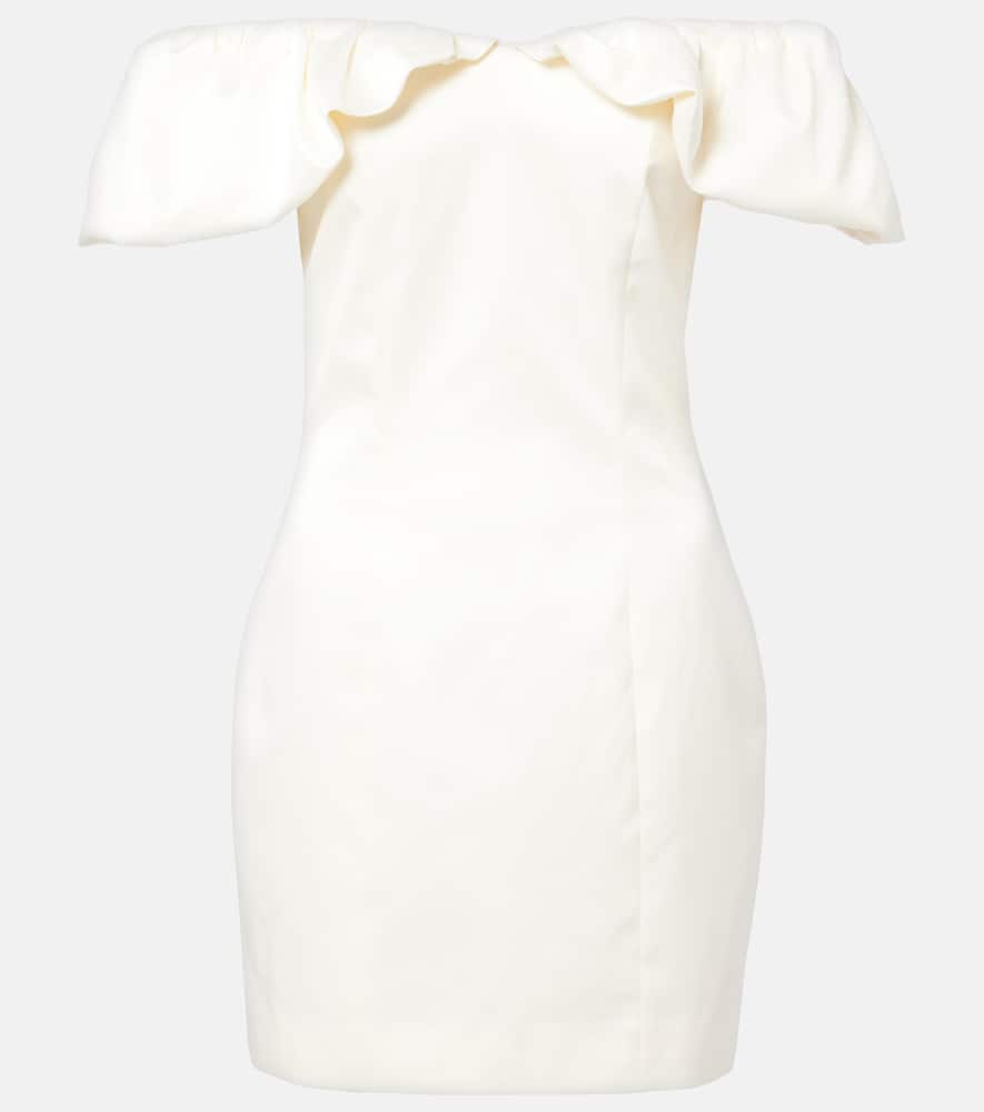 Draped off-shoulder minidress