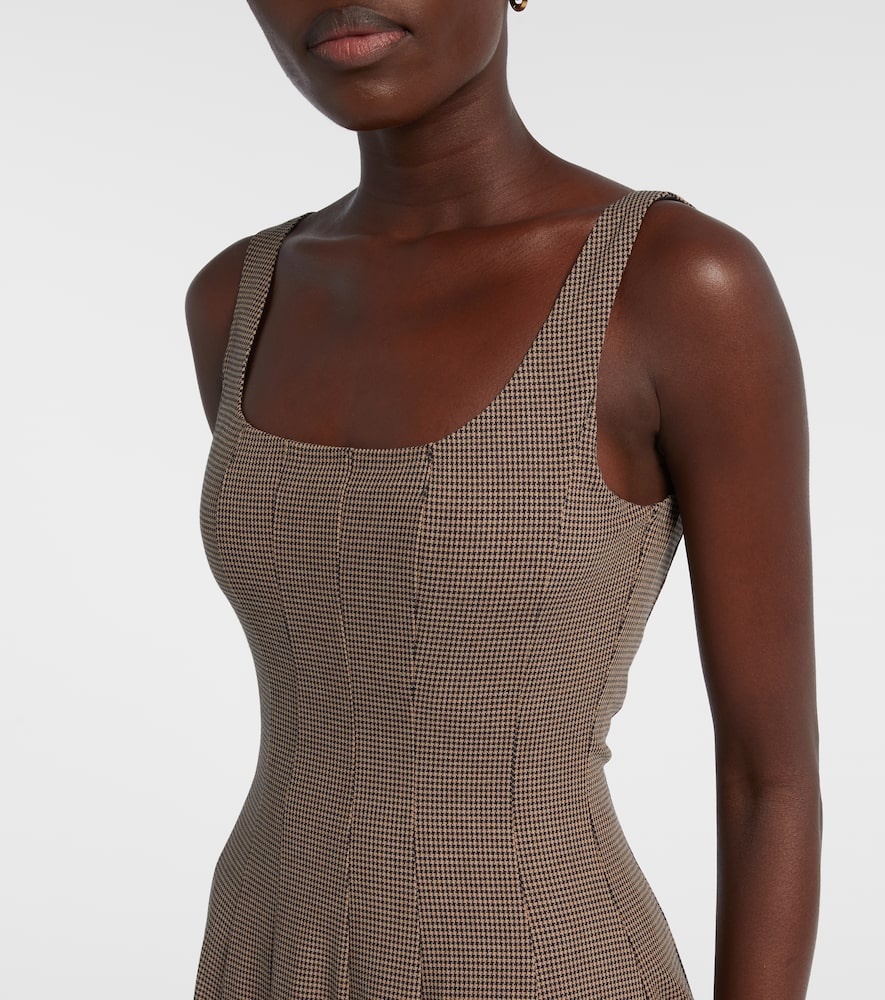 Staud Staud Wells Houndstooth Midi Dress 