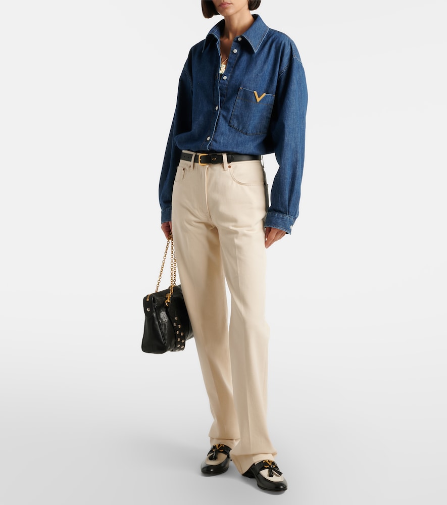  Valentino Valentino Hemd Vgold Aus Chambray 