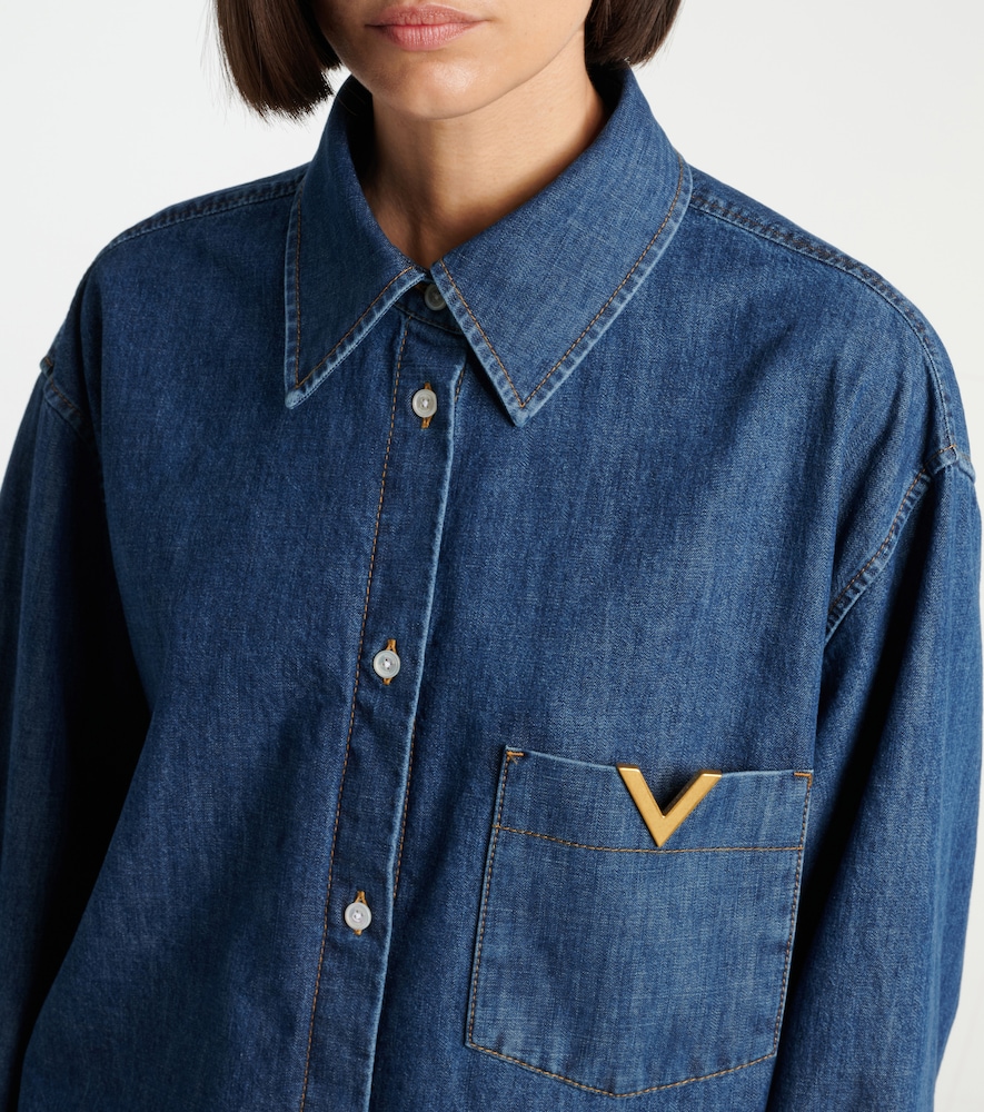  Valentino Valentino Hemd Vgold Aus Chambray 