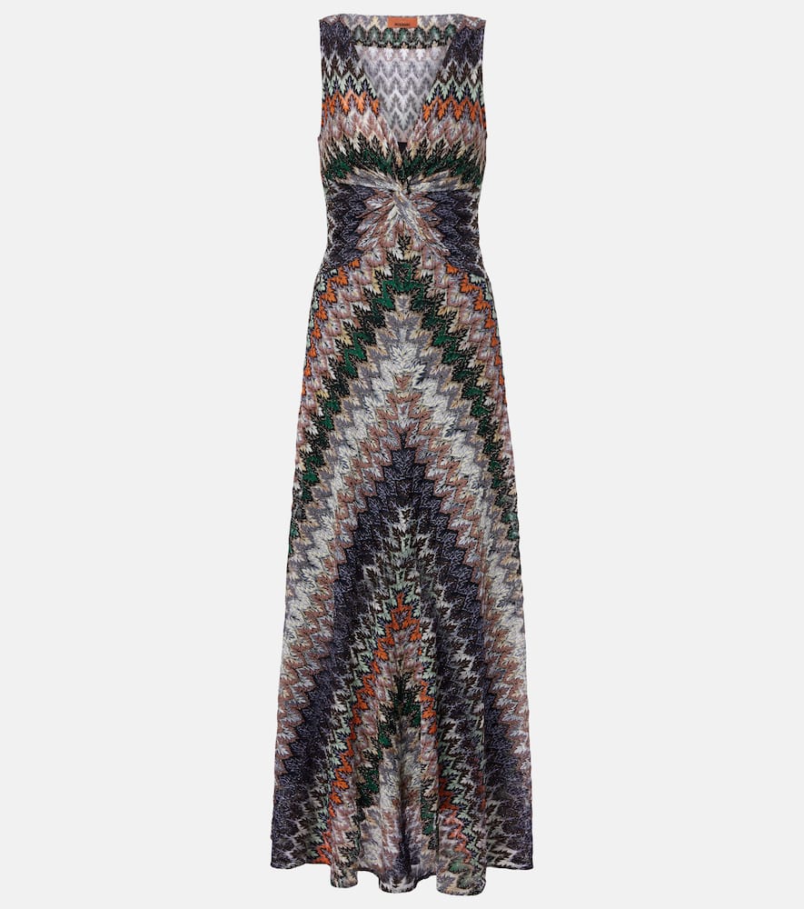 Missoni Zigzag Lamé Maxi Dress In Multi
