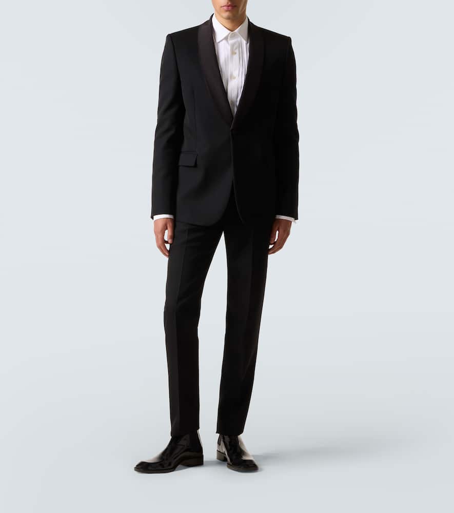 Alexander Mcqueen Tailored Wool Blazer Flap Pockets In Black