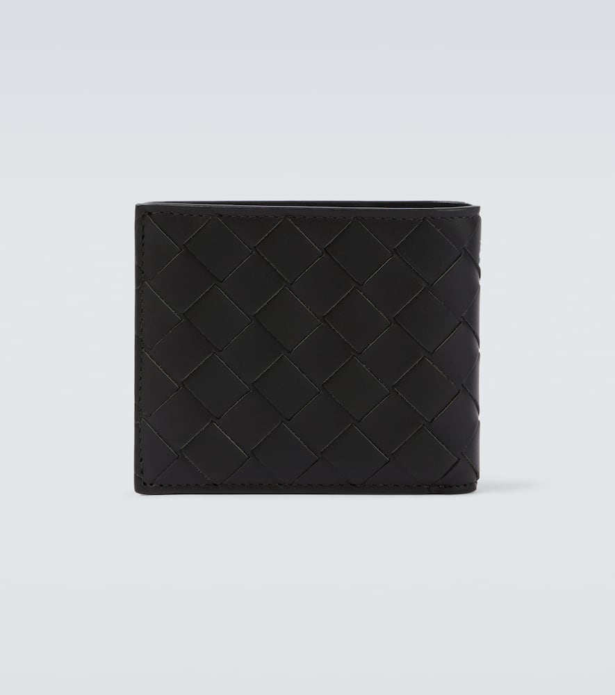 Bottega Veneta Intrecciato Leather Wallet In Black