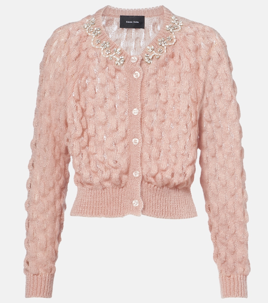 Simone Rocha Embellished mohair-blend cardigan