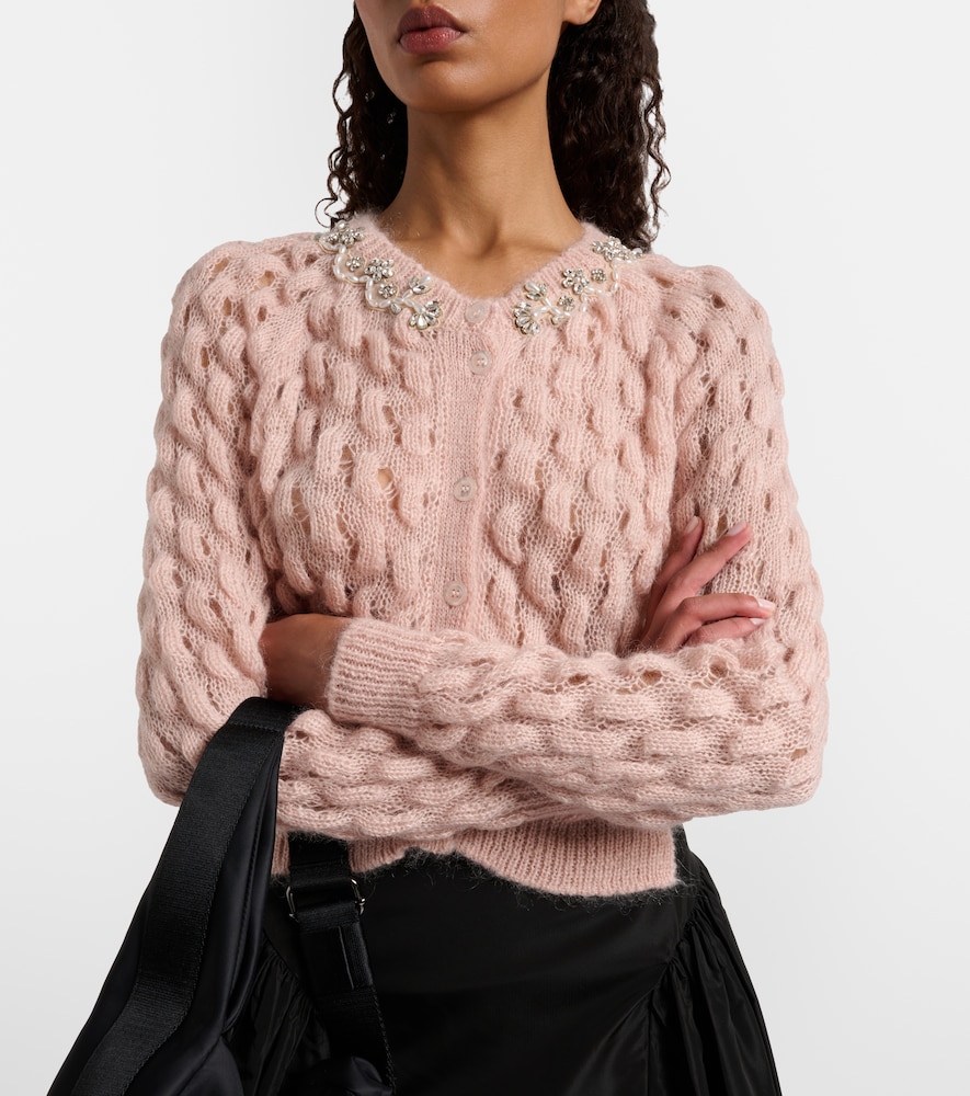  Simone Rocha Simone Rocha Verzierter Cardigan Aus Einem Mohairgemisch 