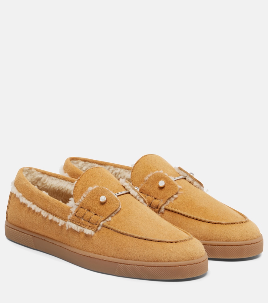 Christian Louboutin Chambeliboat shearling-trimmed slip-on shoes