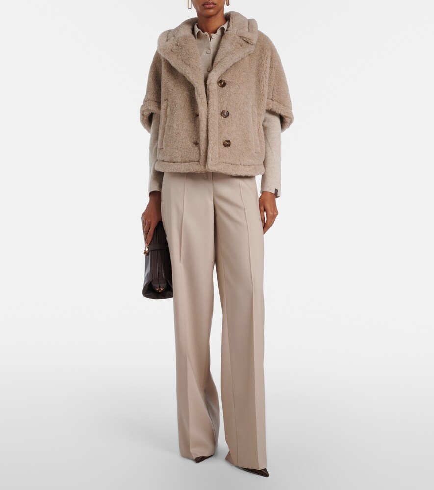 Max Mara Corvino teddy cape