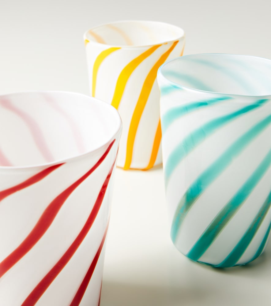  Bitossi Bitossi Set Of 4 Striped Glasses 