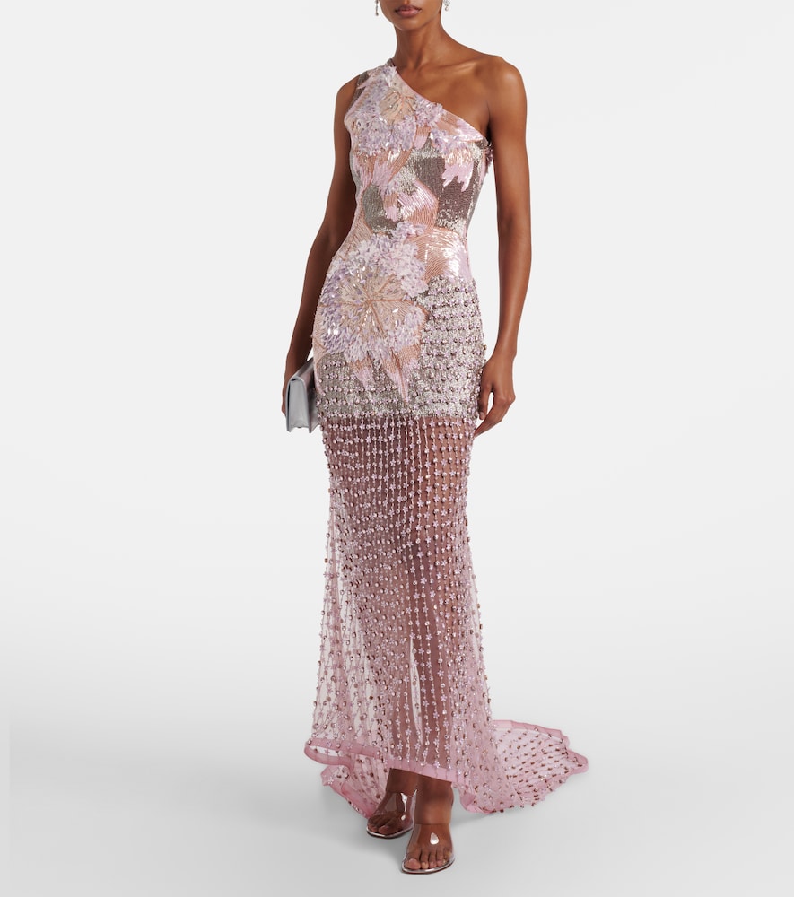  La Fuori Lã  Fuori Embellished One-shoulder Gown 