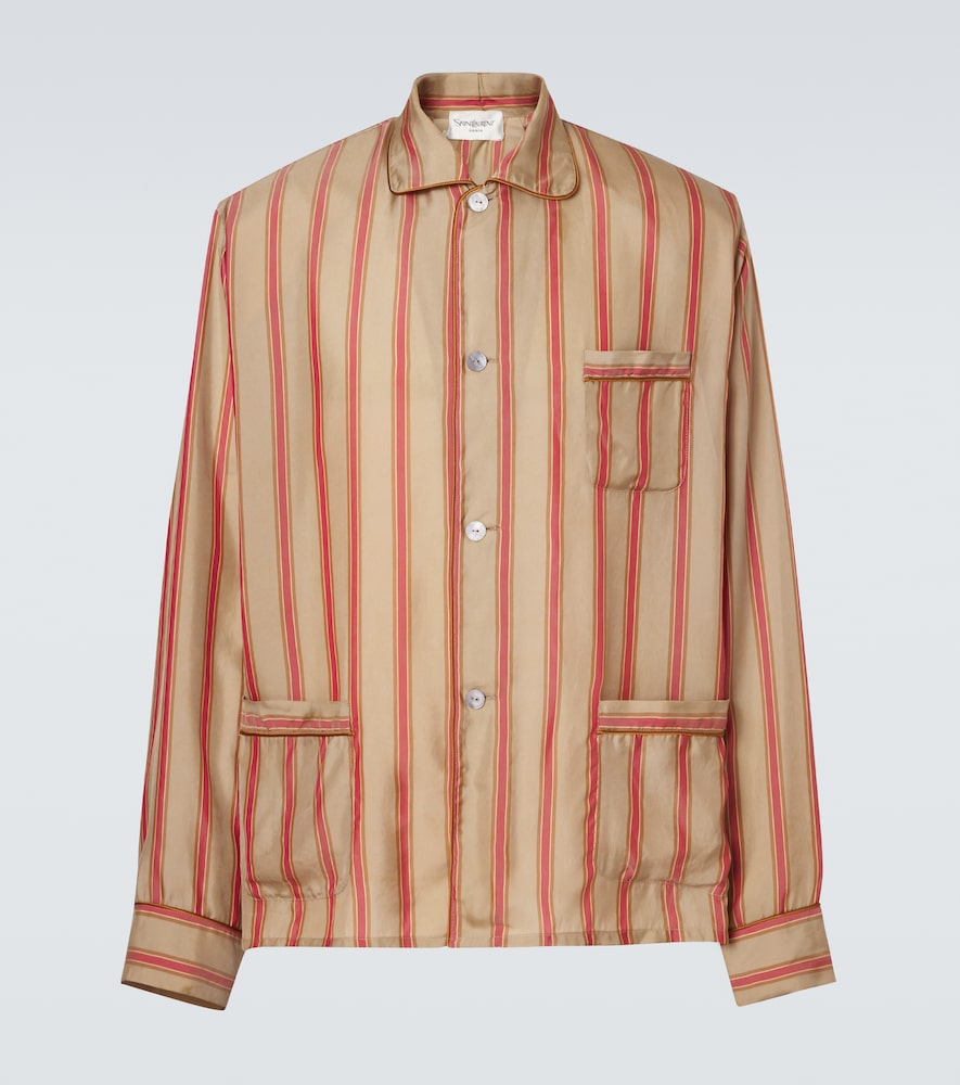 Saint Laurent Striped twill shirt