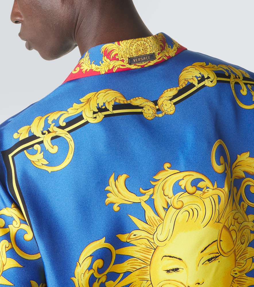  Versace Versace Printed Silk Bowling Shirt 