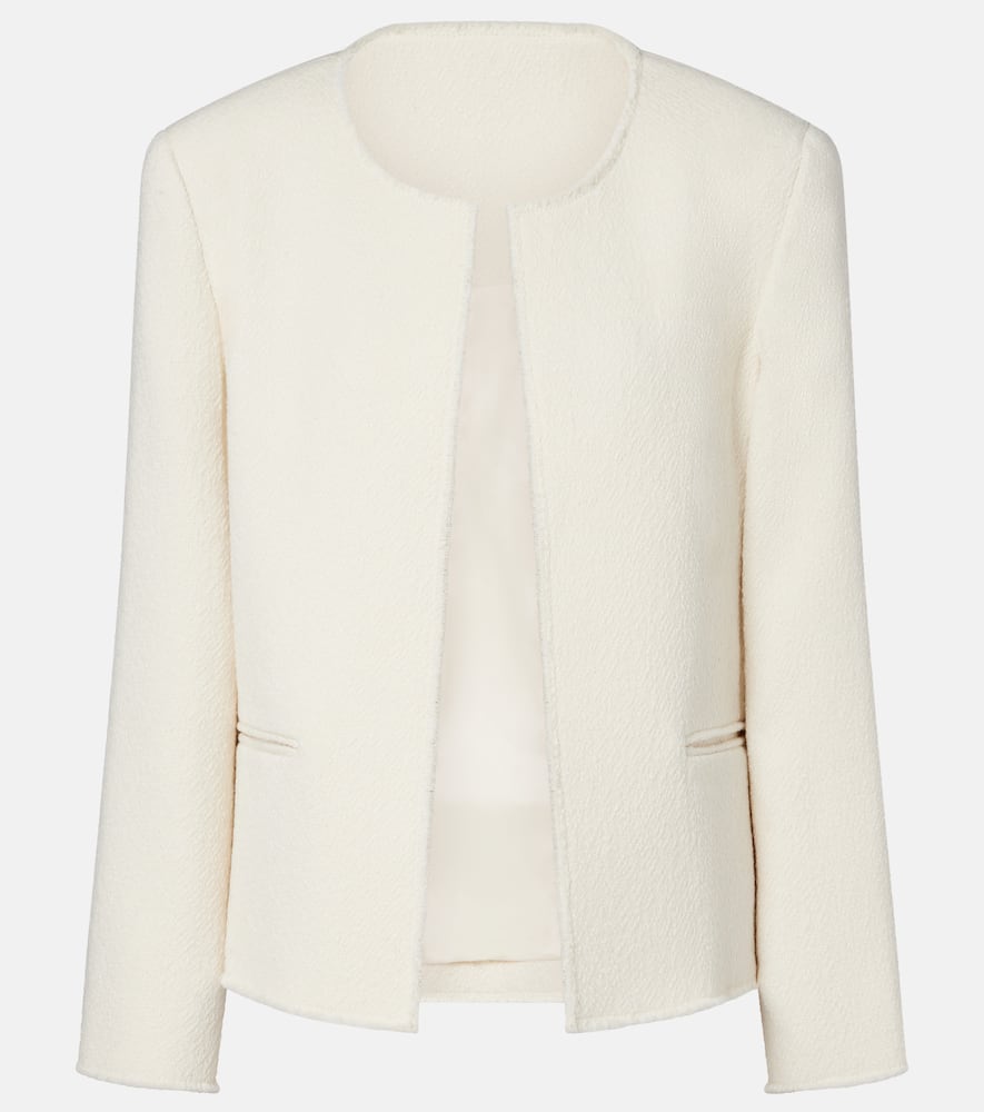 Totême Fluid Wool-blend Jacket In White