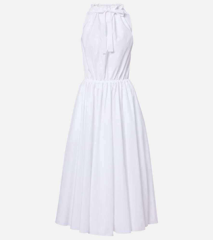 Patou Gathered cotton midi dress