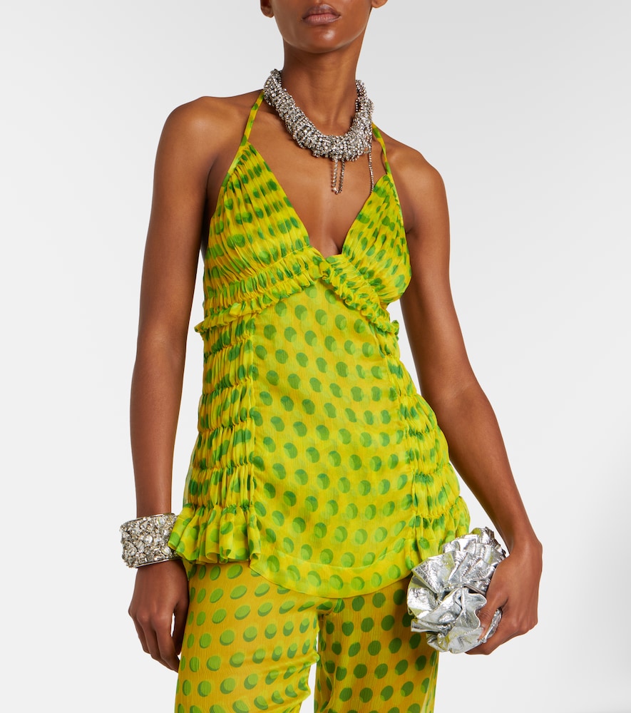  Dries Van Noten Dries Van Noten Top Aus Seide Mit Polka-dots 