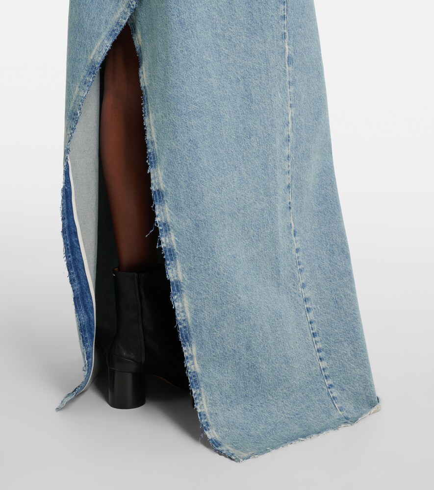 Frayed Denim Maxi