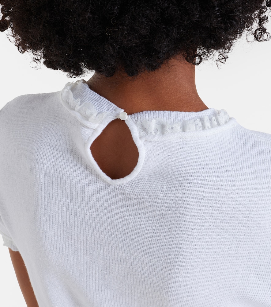  Shushu/tong Shushu/tong Lace-trimmed Linen Top 