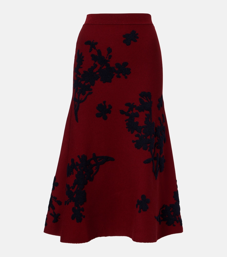 Midirock aus Jacquard-Strick