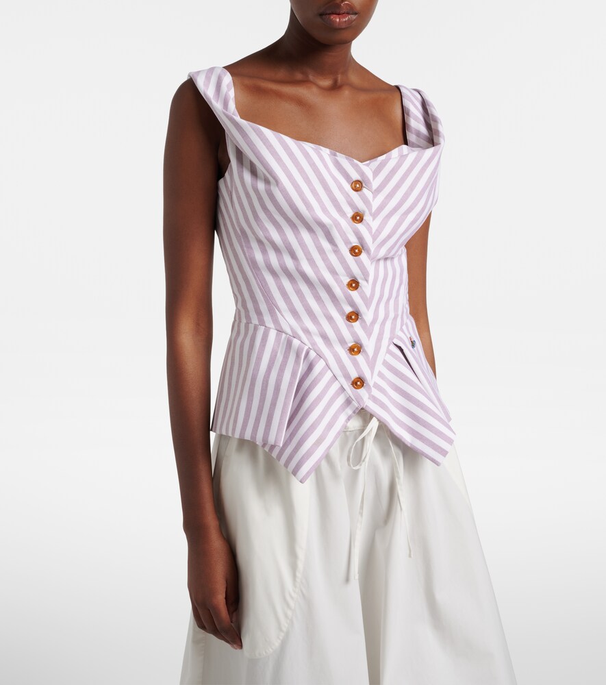 Vivienne Westwood Monday striped cotton top