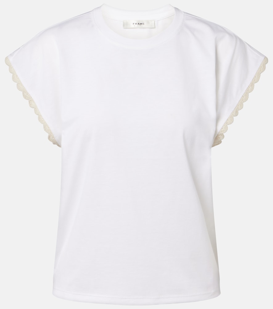 T-shirt The Crochet in jersey di cotone