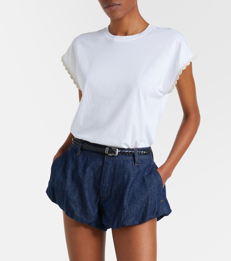 Frame The Crochet cotton jersey T-shirt