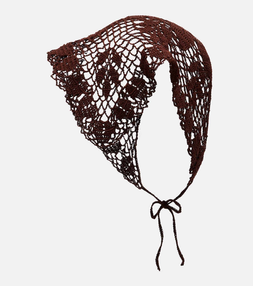  Magda Butrym Magda Butrym Crochet Cotton Headwrap 
