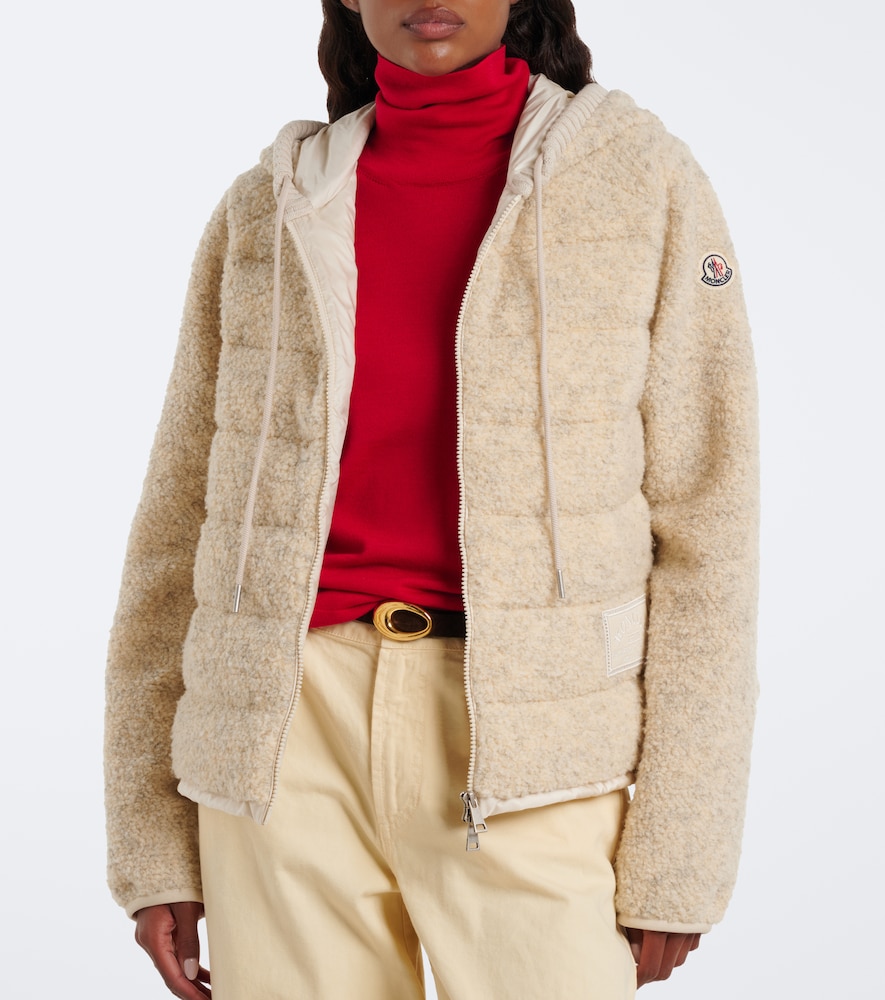 Hooded Bouclé Down Jacket