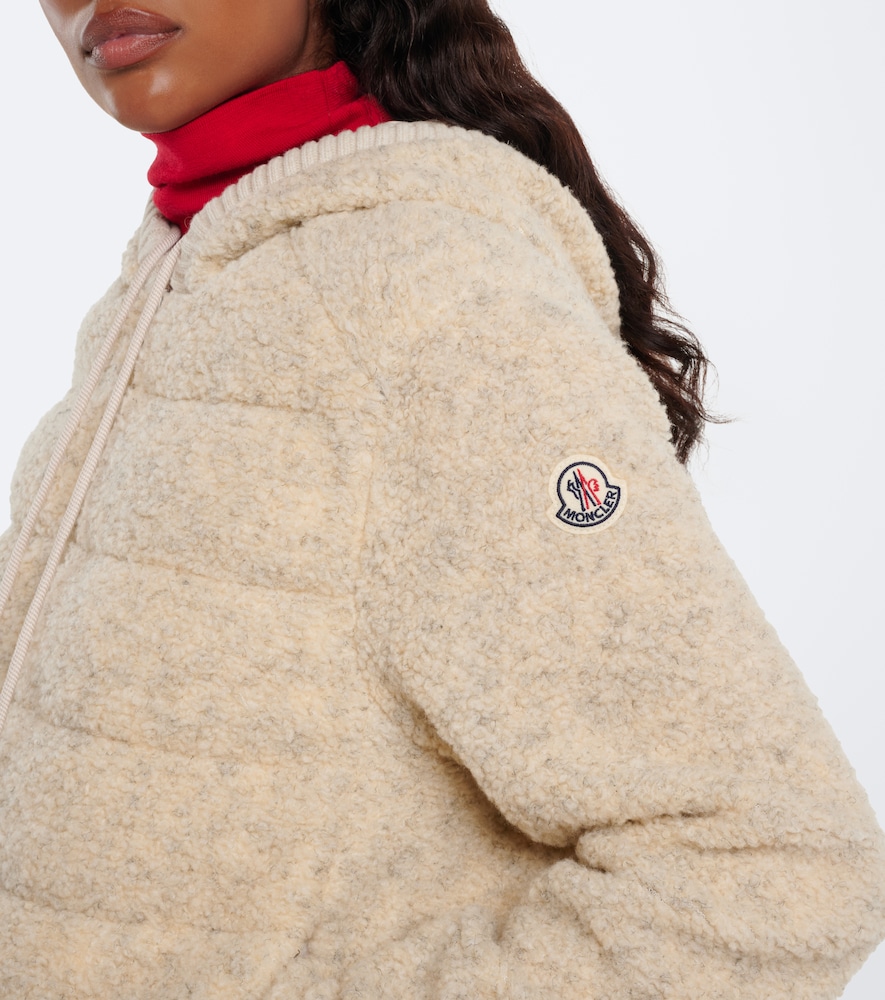Hooded Bouclé Down Jacket