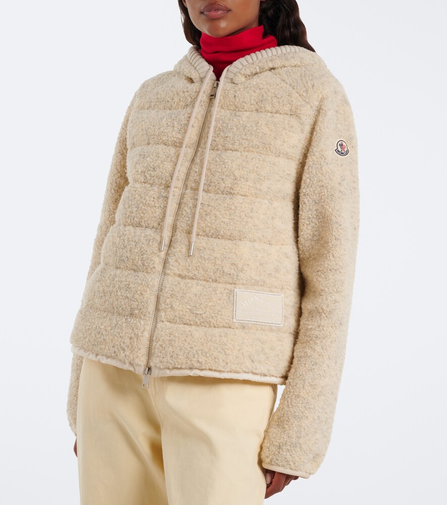 Hooded Bouclé Down Jacket