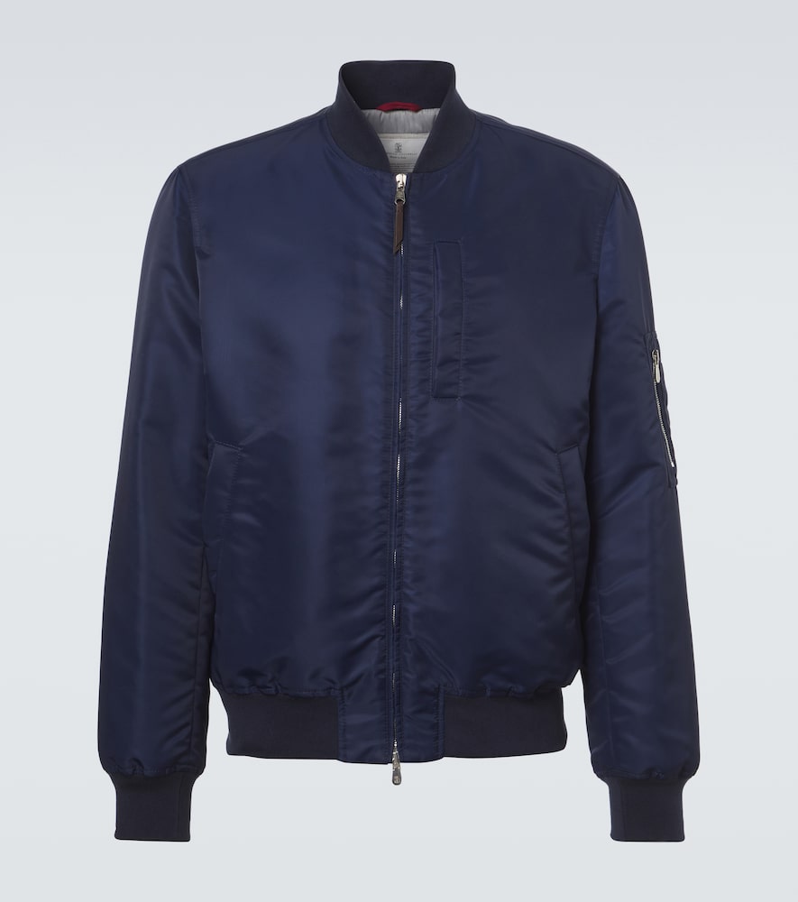 Bomberjacke mit Baumwollbesatz