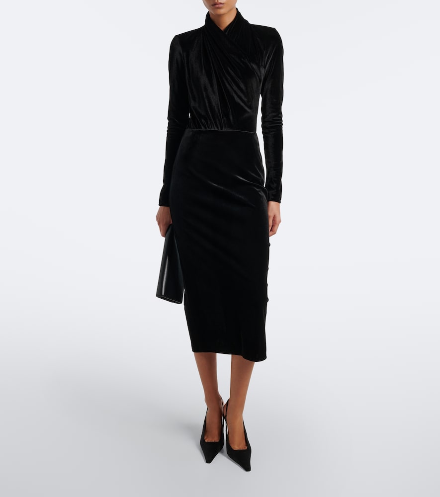 Velvet Pencil Skirt