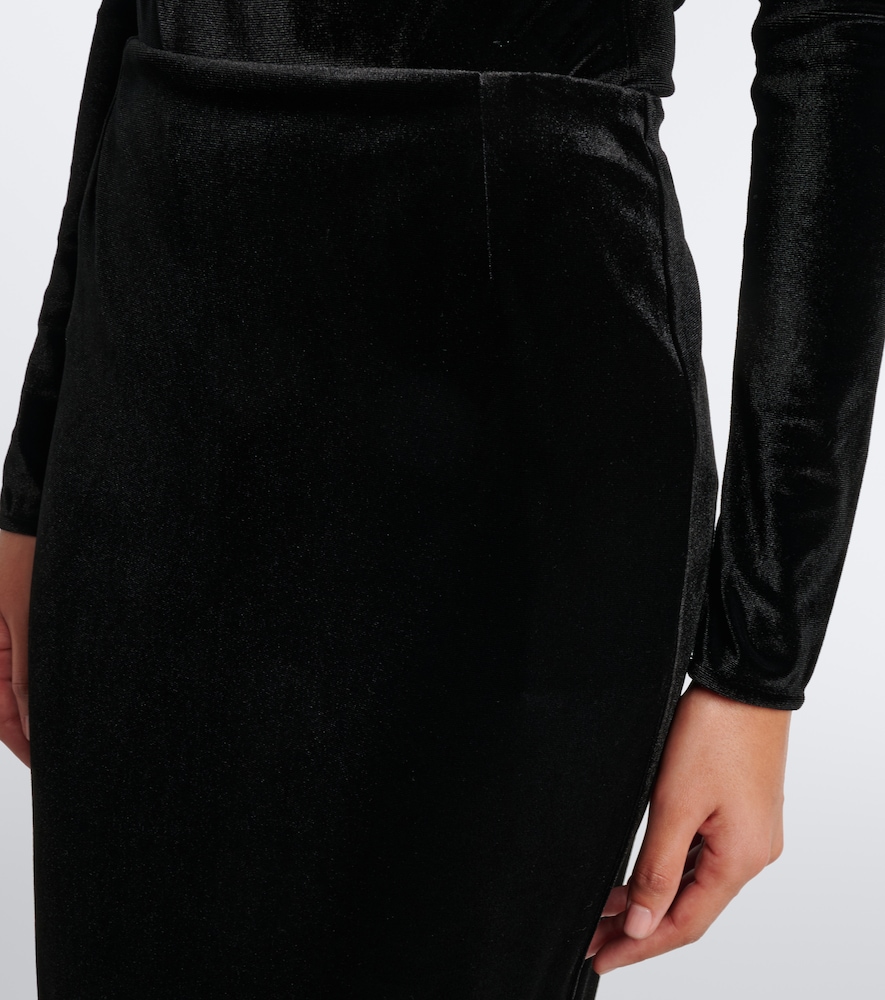 Velvet Pencil Skirt