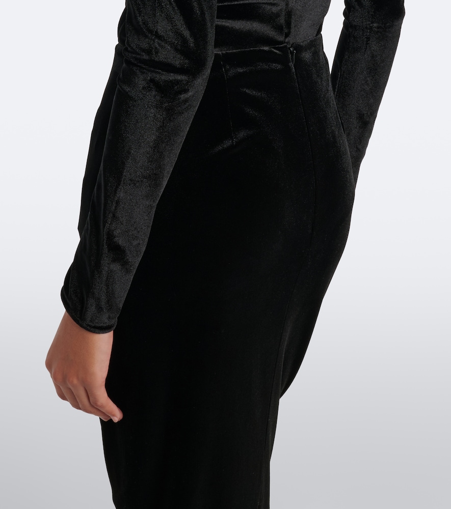 Velvet Pencil Skirt