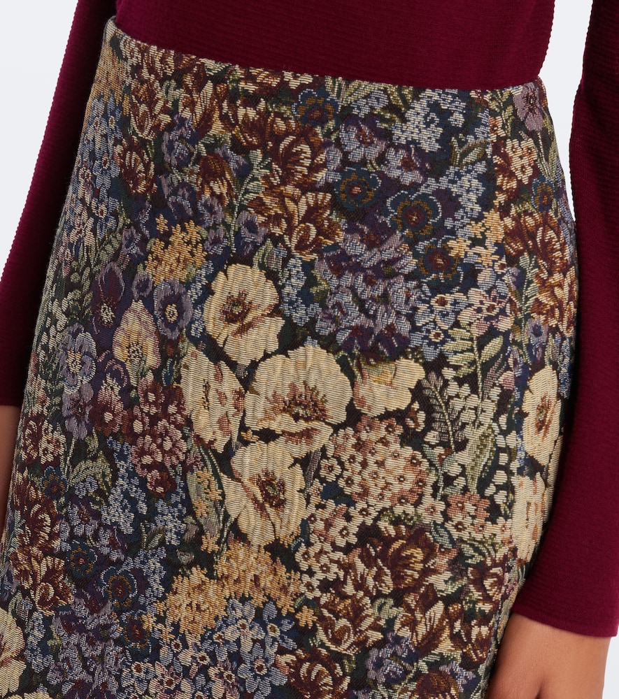 Ohemia Floral Jacquard Miniskirt