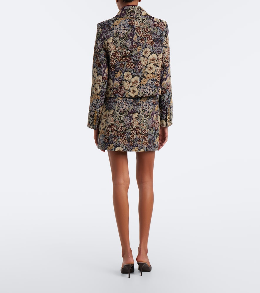 Ohemia Floral Jacquard Miniskirt