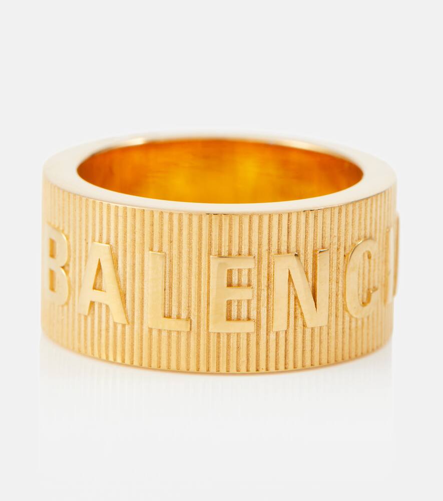 Balenciaga Logo sterling silver ring