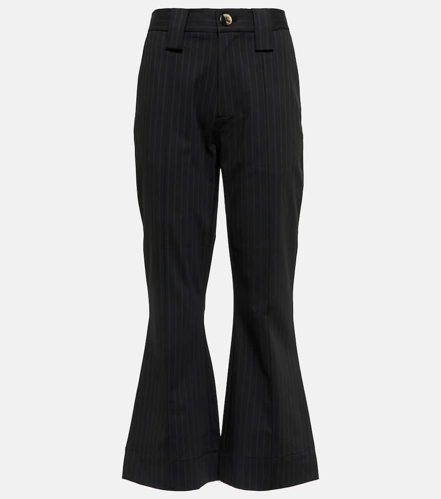 Ganni Striped flared pants