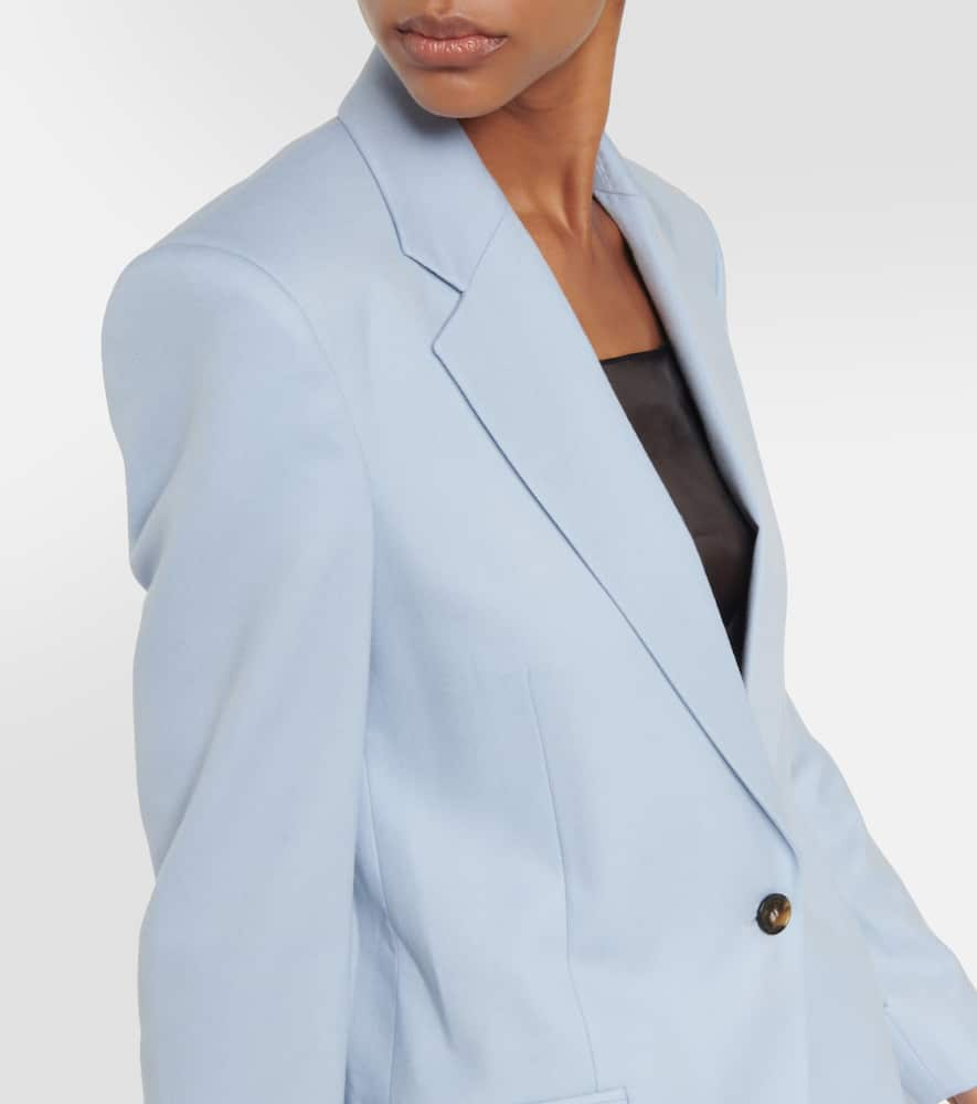 Shop Stella Mccartney Wool Flannel Blazer In Blue