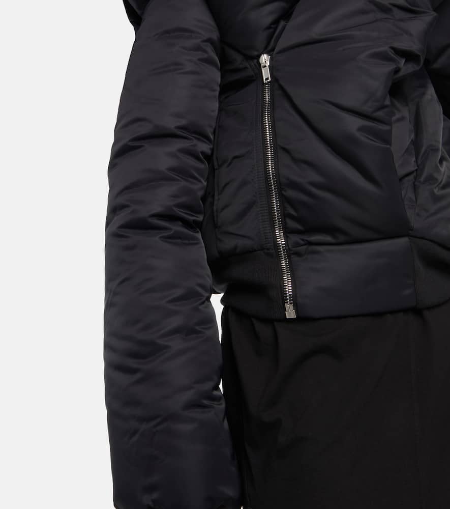 Rick Owens Doll Padded Bomber Jacket In Black