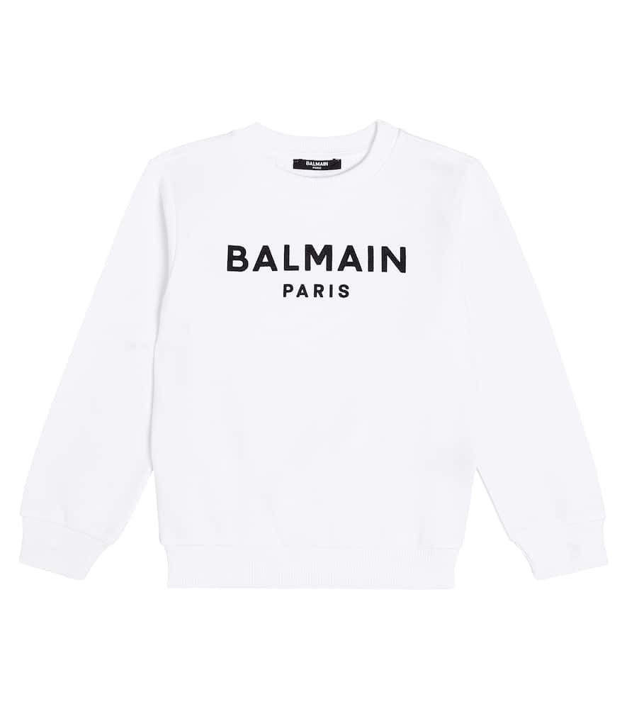 Balmain Kids Logo cotton jersey sweatshirt