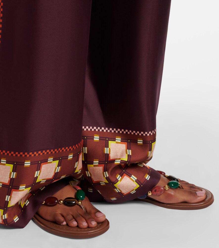 Gianvito Rossi Shanti embellished leather thong sandals