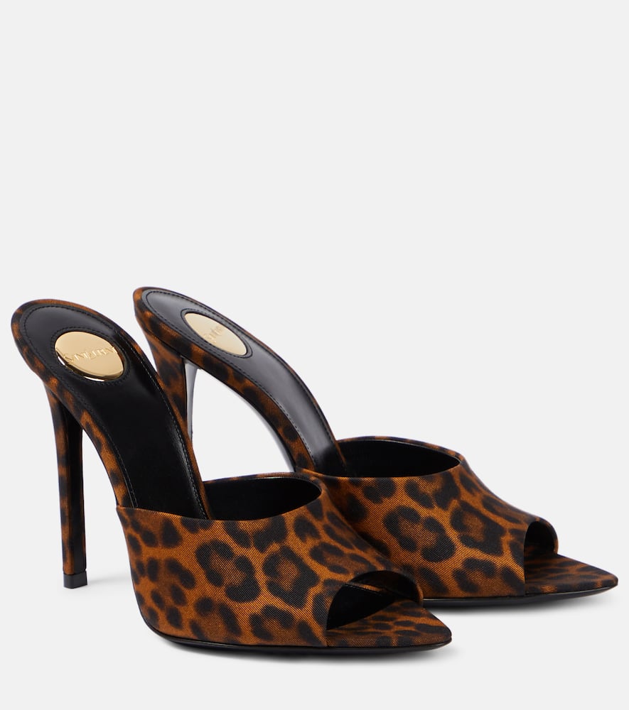 Goldie 110 leopard-print mules