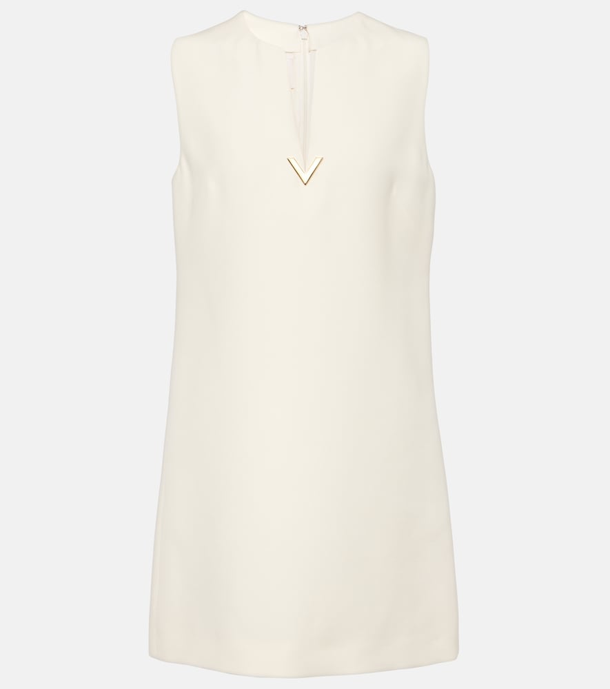 Valentino Women's White Crepe Couture Vgold Minidress Uk Size 4