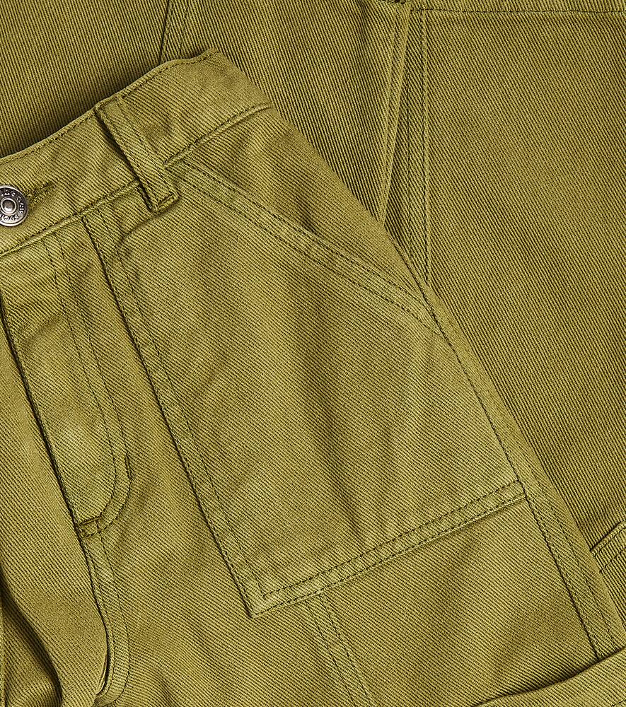 Shop The New Society Huntington Cotton Pants In Green