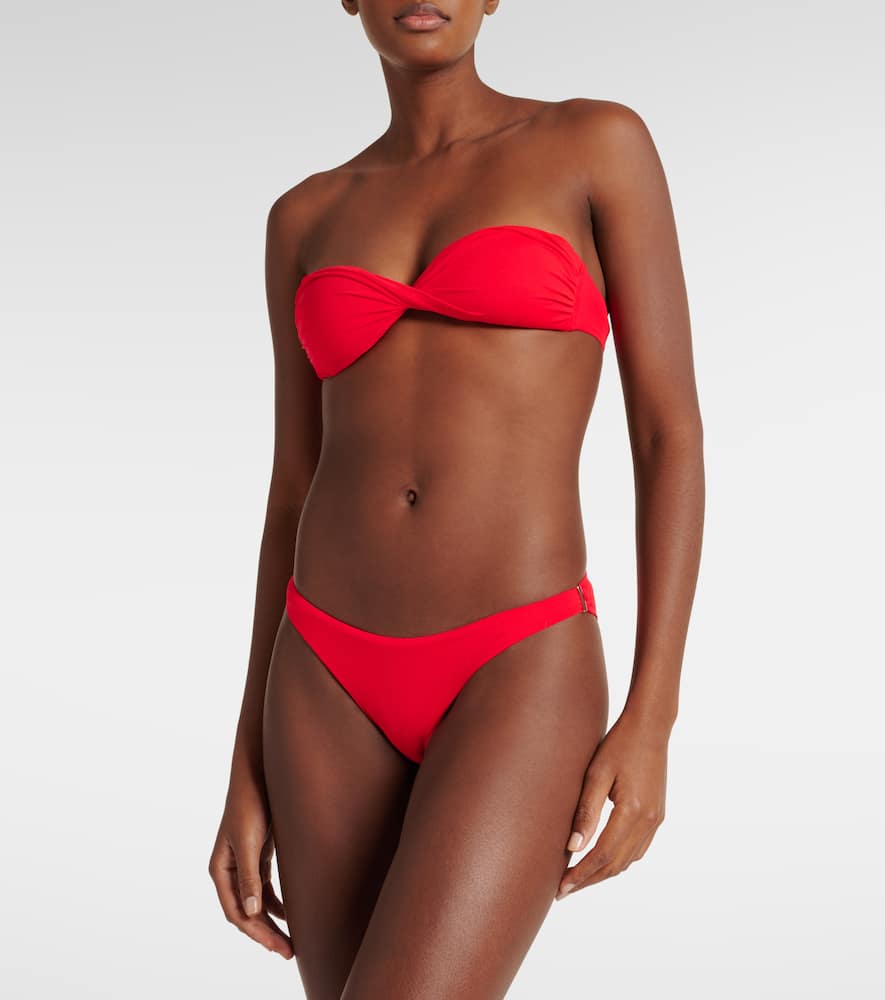 Melissa Odabash Martinique Bandeau Bikini Top In Red