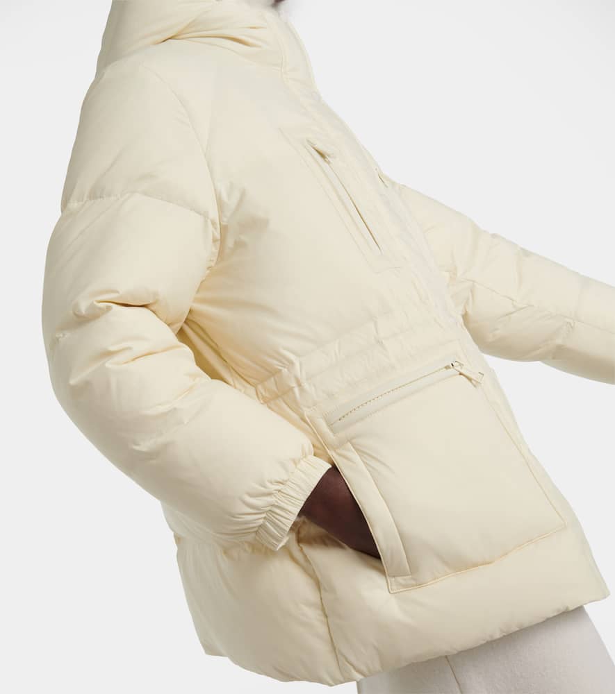 Yves Salomon Daunenjacke Mit Shearling In Weiss