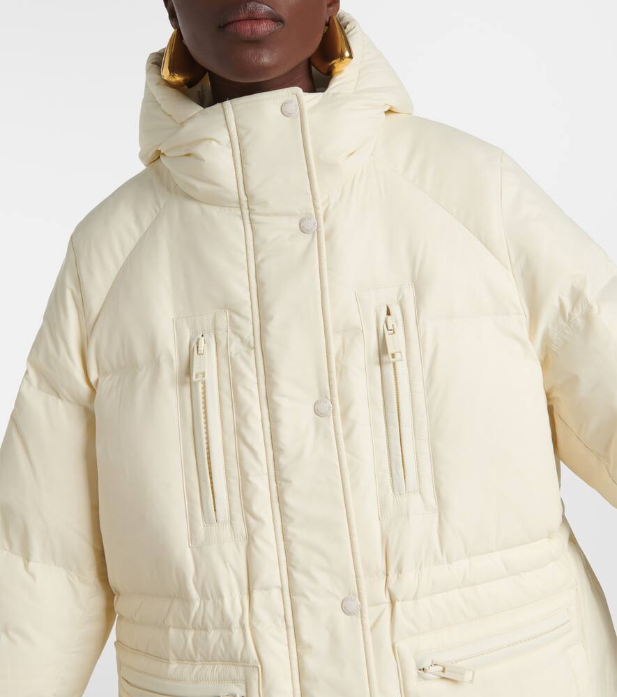 Yves Salomon Daunenjacke Mit Shearling In Weiss